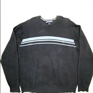 Vintage John Ashford Knit Crewneck Sweater Long Sleeves Navy Blue Mens Large